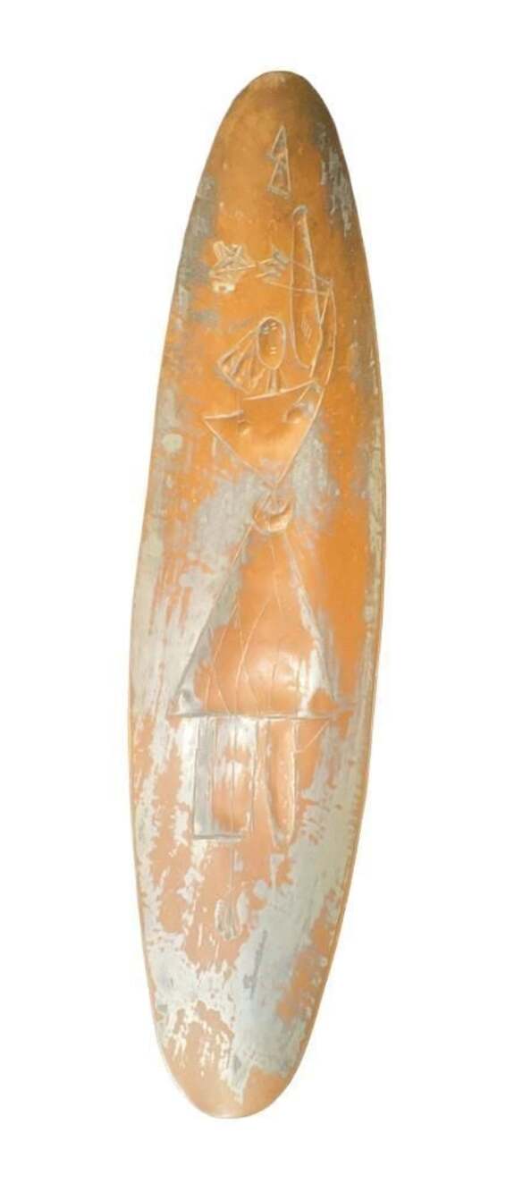 1950s Yaad Israel Modernist Hammered Copper Dish or Plaque